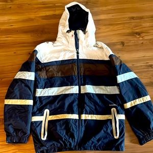 Men’s large quicksilver snowboarding jacket. I’m good used condition.